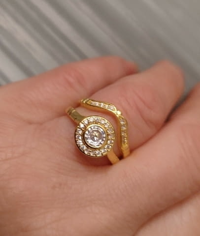Моден сет двойни пръстени Елион нови Unisex, Diamond - city of Montana | Rings - снимка 1