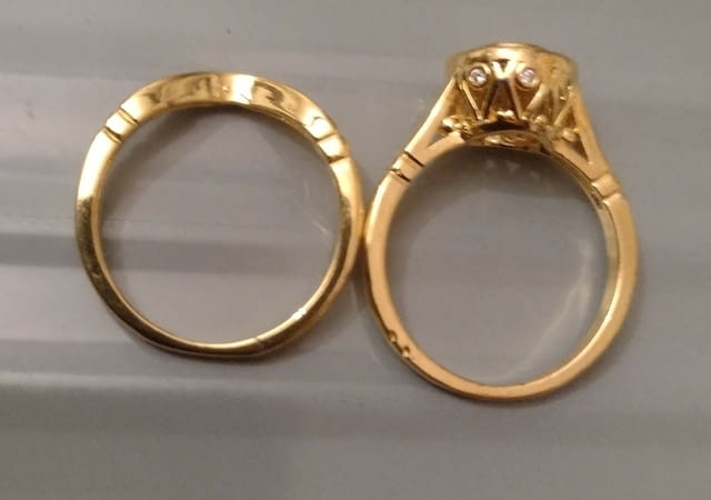 Моден сет двойни пръстени Елион нови Unisex, Диaмaнт - град Монтана | Пръстени - снимка 4