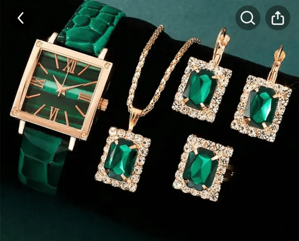 Лот часовник и бижута лукс Дамски, Кварцово, Елегантен - град Монтана | Часовници - снимка 1