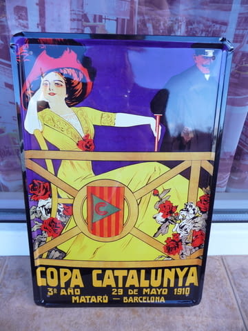 Метална табела разни Копа Каталуня Барселона ретро 1910, град Радомир | Картини - снимка 1