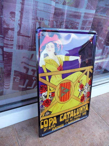 Метална табела разни Копа Каталуня Барселона ретро 1910, град Радомир | Картини - снимка 2
