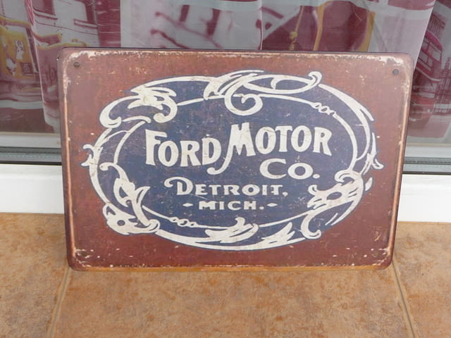 Метална табела кола Ford Motor Co Detroit форд марка автомобили - снимка 1