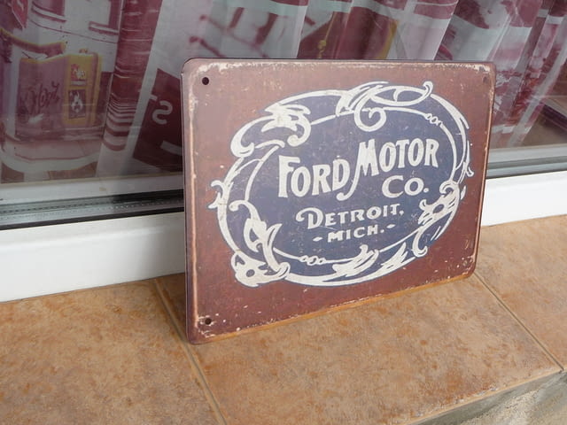 Метална табела кола Ford Motor Co Detroit форд марка автомобили - снимка 2
