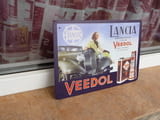 Метална табела кола Lancia Veedol моторно масло реклама туба