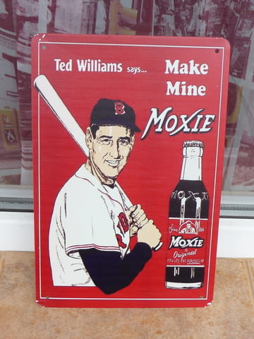 Метална табела Тед Уилямс бейзбол бухалка спорт реклама напитка - снимка 1