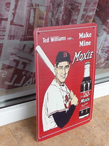 Метална табела Тед Уилямс бейзбол бухалка спорт реклама напитка - снимка 2