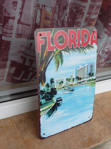 Метална табела Florida Флорида круизи коаби хотели сгради, град Радомир | Картини - снимка 2