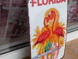 Метална табела Florida Флорида фламинго влакове палми плаж