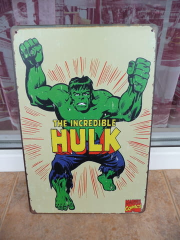Метална табела комикс Невероятният Хълк Hulk Marvel Марвел зеленият - снимка 1