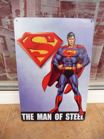 Метална табела Superman човек от стомана комикс Супермен екшън - снимка 1