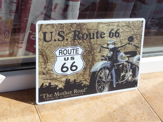 Метална табела мотор U.S. Route 66 Indian каране свободно, град Радомир | Картини - снимка 2