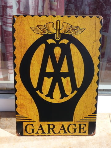 Метална табела кола A M AA гараж сервиз ремонти емблема лого