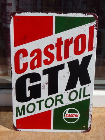 Метална табела кола Castrol GTX Кастрол моторно масло реклама смяна масла - снимка 1