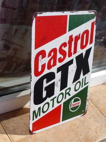 Метална табела кола Castrol GTX Кастрол моторно масло реклама смяна масла - снимка 3