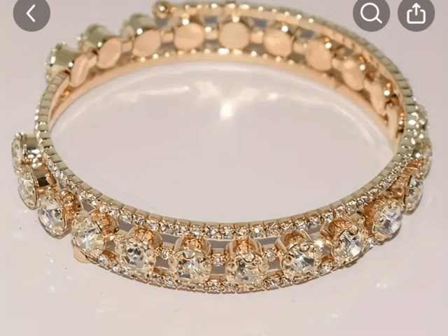 Отворена гривна Луксозни кристали Unisex, Циpĸoн - град Берковица | Гривни - снимка 1