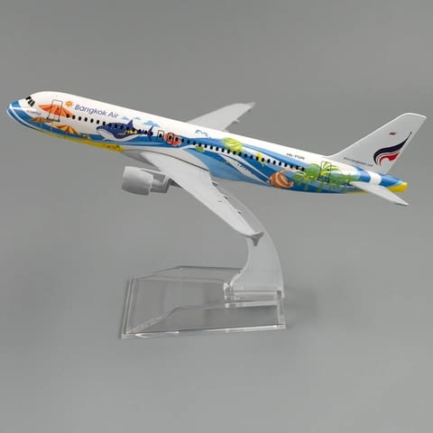 Еърбъс 320 самолет модел макет Bangkok Air метален A320, city of Radomir | Sport Toys - снимка 1