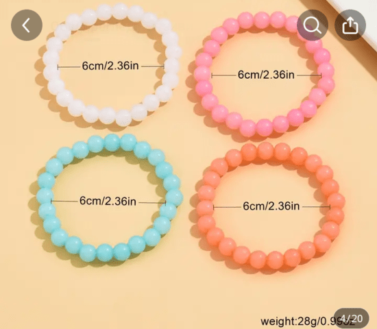 Комплект гривни Бонбонени мъниста - град Монтана | Гривни - снимка 2