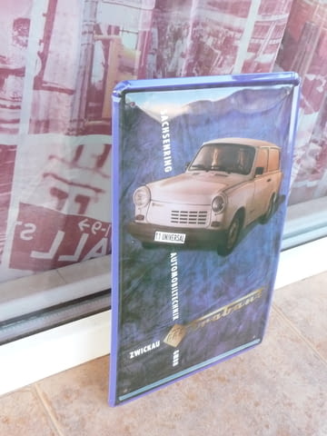 Метална табела кола Трабант Trabant DDR ГДР класика картон, град Радомир | Рекламни Материали - снимка 2