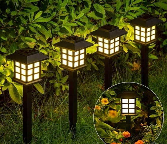 LED соларни лампи за двор и градина к-т от 6 бр.