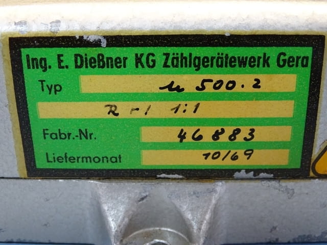 Механичен брояч Ing.E.DieBner KG M500.2(R1:1)mechanical counter - снимка 3