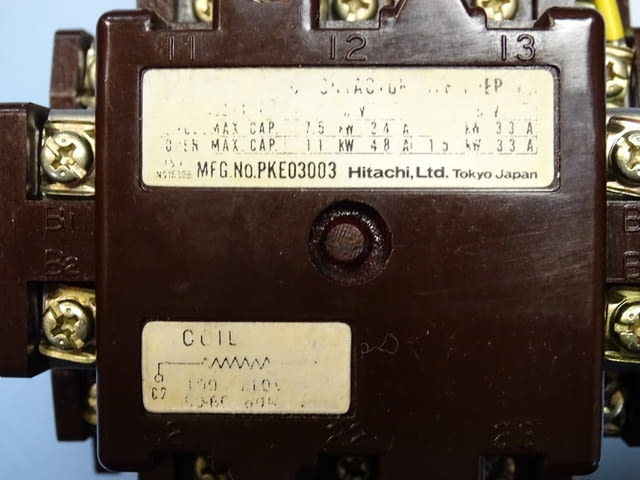 Контактор въздушен HITACHI H33 magnetic contactor 3-pole coil 7.5kW/11kW - снимка 6