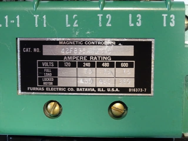 Контактор въздушен FURNAS 42FB35AAD8GC contactor 3-pole 110-120V - снимка 4