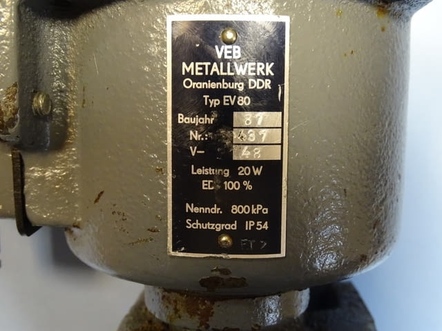 Пневматичен разпределител VEB Metallwerk EV 80 directional valve 48VDC - снимка 7