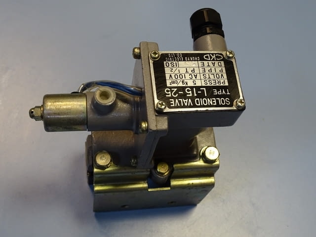 Магнет вентил пневматичен CHUKYO Electric L-15-25 solenoid valve 100VAC - снимка 8