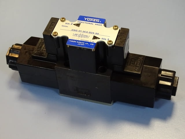 Хидравличен разпределител YUKEN DSG-01-3C4-D24-50 directional valve 24VDC - снимка 2