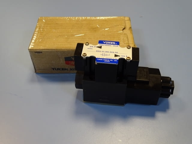 Хидравличен разпределител YUKEN DSG-01-2B2-D24-50 solenoid operated directional valve 24VDC - снимка 1