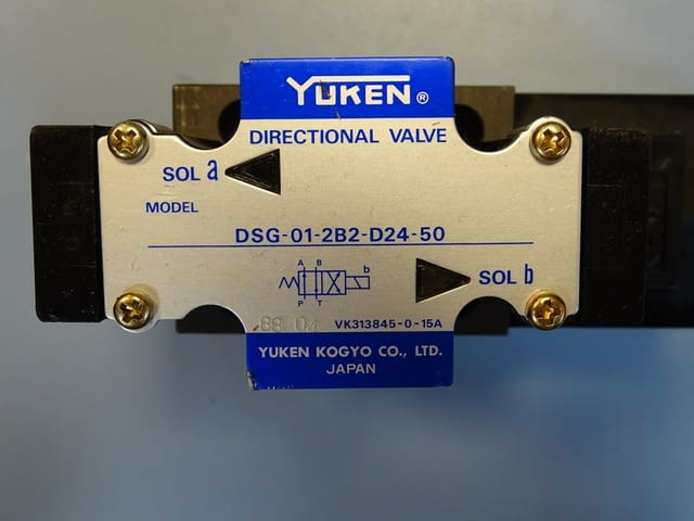 Хидравличен разпределител YUKEN DSG-01-2B2-D24-50 solenoid operated directional valve 24VDC - снимка 4