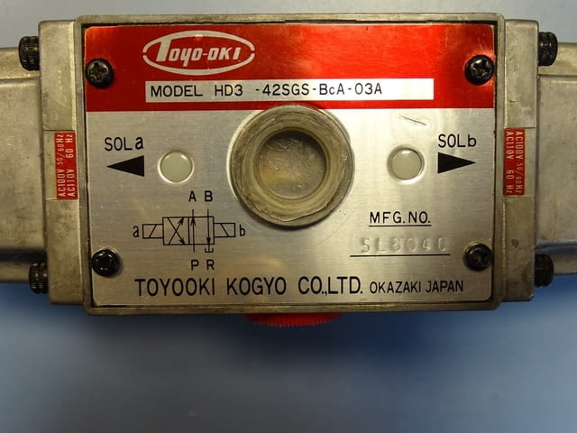 Хидравличен разпределител TOYO-OKI HD3-42SGS-BcA-03A solenoid operated directional valve 100/110V - снимка 3