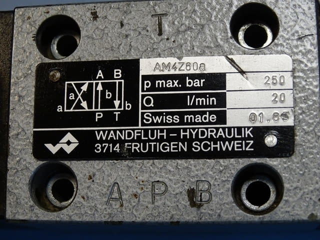Хидравличен разпределител WANDFLUH-Hydraulik AM4Z60a directional valve 110V - снимка 2