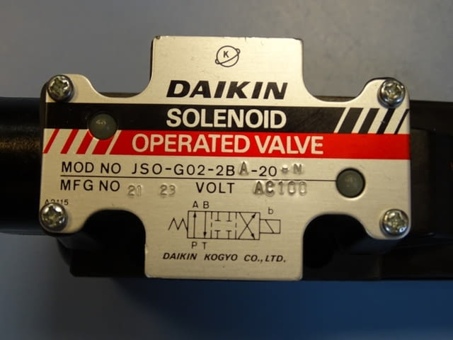 Хидравличен разпределител DAIKIN JSO-G02-2BA-20-N solenoid operated valve 100V - снимка 2