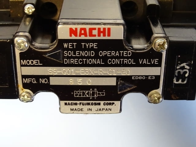 Хидравличен разпределител NACHI SS-C01-E3X-R-C1-20 solenoid operated directional valve - снимка 2