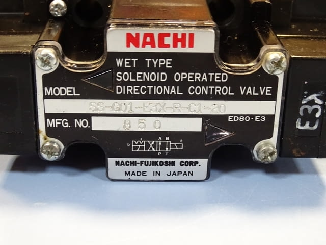 Хидравличен разпределител NACHI SS-C01-E3X-R-C1-20 solenoid operated directional valve - снимка 5
