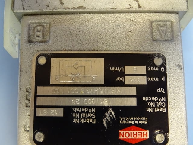 Хидравличен клапан Herion S6VH10G20200011/Herion MRU6HVG3001100 24VDC - снимка 5