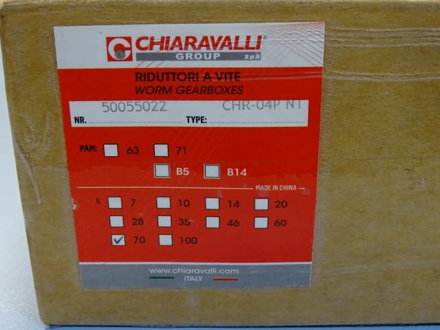 Червячен редуктор CHIARAVALLI CHR-04PNT 1:70 0.55kW Reducer, град Пловдив - снимка 8