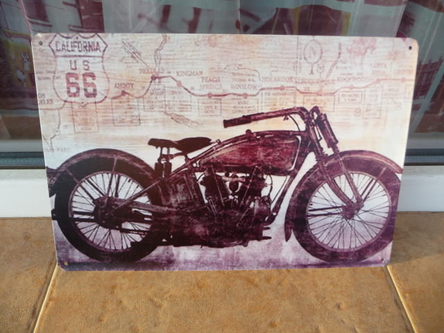 Метална табела мотор стар рокерски колекционерски спортен ретро - снимка 1