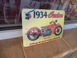 Метална табела мотор Indian 1934 series 402 Motorcycles ретро стара машина