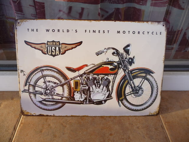 Метална табела мотор Харлей Даейвидсън Harley Davidson retro, град Радомир - снимка 1