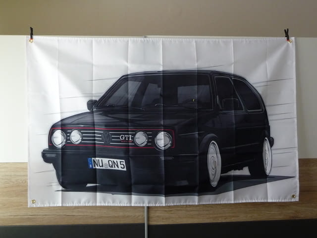 Volkswagen Golf GTI знаме флаг Фолксваген Голф голфче класика - снимка 1
