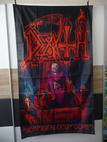 Death знаме флаг дет метъл тежка музика обложка албум метал музика китари - снимка 1