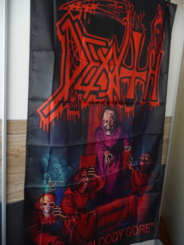 Death знаме флаг дет метъл тежка музика обложка албум метал музика китари - снимка 2