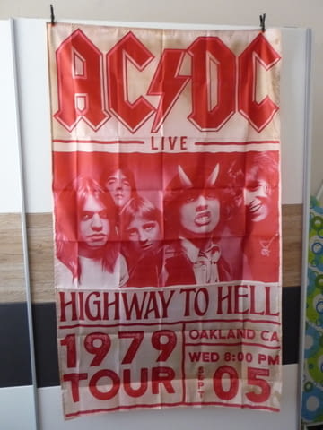 AC/DC знаме флаг tour 1979 LIve на живо постер концерт хеви метъл - снимка 1