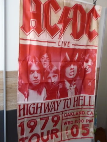 AC/DC знаме флаг tour 1979 LIve на живо постер концерт хеви метъл - снимка 2