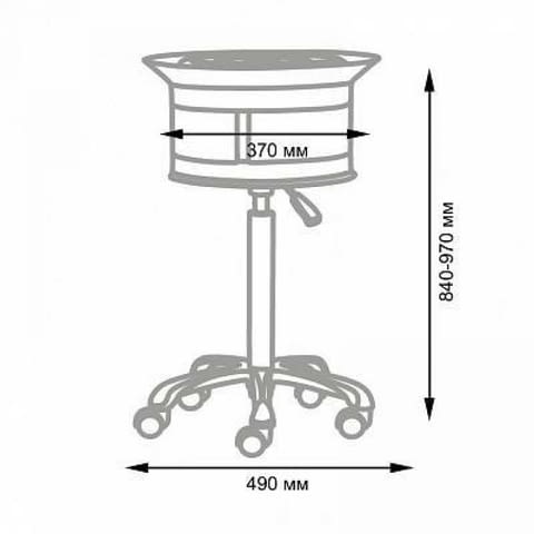 Количка за маникюр Adela - бяла 49 х 49 х 84/103 см, град София | Фризьорско / Козметично - снимка 4