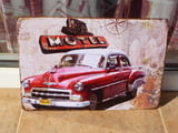 Метална табела кола ретро модел стара Мотел американска Куба кубинска