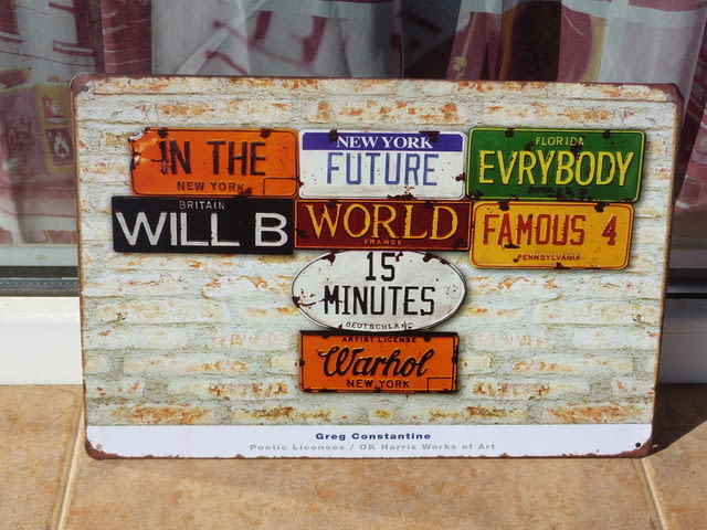 Метална табела колаж с номера на коли от американски щати известен САЩ стена декорация - снимка 1