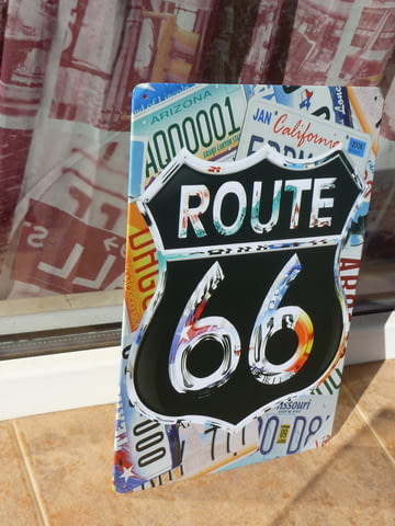 Метална табела кола Route 66 път магистрала номера Америка, град Радомир | Картини - снимка 2